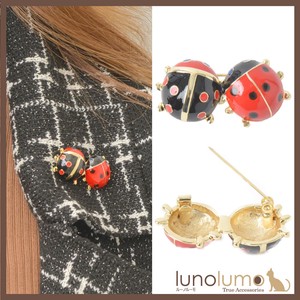 Brooch Ladies Ladybugs Ladybugs Insect Red Bi-Color Metal Gold