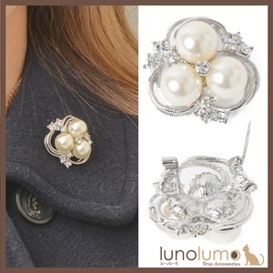 Brooch Pearl sliver Sparkle Formal Ladies' Brooch