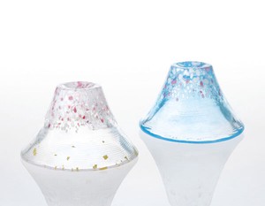 Glass Sake Cups Set Mt.Fuji Sakura