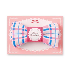 Gauze Handkerchief Gift Pink Ribbon Check Presents