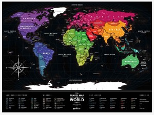 Travel Map Black World トラベルマップ ブラック ワールド