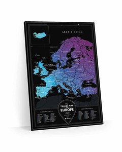 Travel Map Black Europe　トラベルマップ ブラック ヨーロッパ