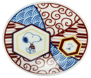 SNOOPY Japanese Pattern Aomi Small Plate