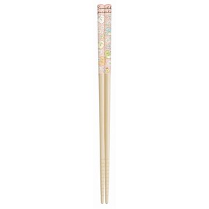 21cm天然竹製はし(ピンク・小花)＜すみっコぐらし＞