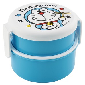 丸型ランチボックス2段(フォーク付) 【I'm Doraemon ひみつ道具】 スケーター