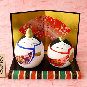 Seto ware Smile Made in Japan Pottery Seto ware Ornament Decoration Red