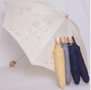 阳伞 刺绣 折叠 日本制造
