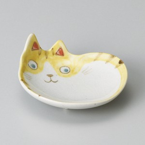 猫小皿 黄 9×6×3cm