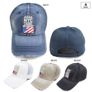 NYCワッペンダメージメッシュキャップ CAP 帽子