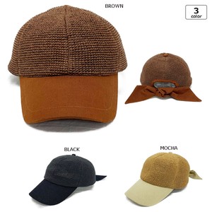 コットンリボンこま編みキャップ CAP 帽子