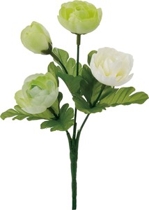 【造花】ラナンキュラスブッシュ　ホワイト