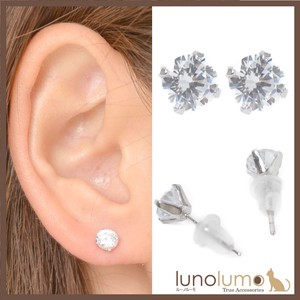 Pierced Earringss sliver Ladies' Simple