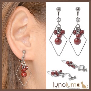 Clip-On Earrings Earrings Red black Ladies