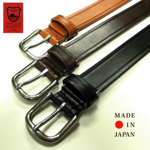 Tochigi Leather Oil 30 mm Plain Belt Made in Japan