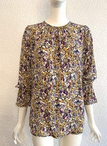 Button Shirt/Blouse Floral Pattern Made in Japan