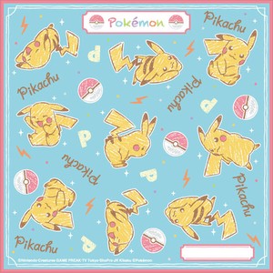 18 7 Handkerchief Pokemon Crayon Blue Pocket Monster Character Kids