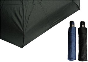 【ワンタッチ自動開閉】紳士折りたたみ傘　無地　55cmミニ　強風対応