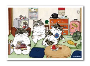 世にも不思議な猫世界 L版絹目生写真 お盆休み RAW012 KORIRI グッズ 猫 イラスト 【新商品】