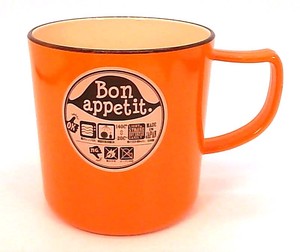 【樹脂食器】ボナペティ　マグカップ　オレンジ