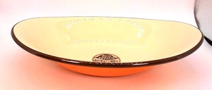 【樹脂食器】ボナペティ　オーバルパスタ皿　オレンジ