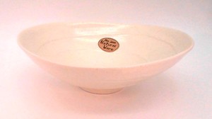 クリーム粉引　リップル型5．8浅鉢