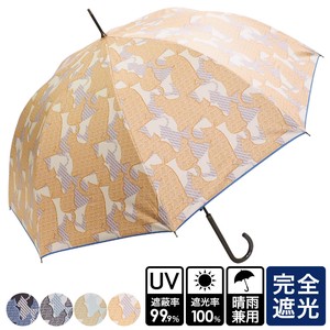 S/S All Weather Umbrella Silhouette Cat One push Umbrellas UV Cut cat