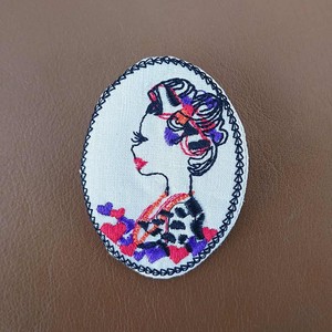 Badge Like Embroidery Brooch Japanese Clothing Beauty