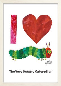 エリック・カール  Eric Carle I Love Caterpillar(WhiteFrame)