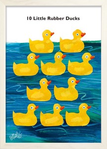 エリック・カール  Eric Carle 10 Little Rubber Ducks(WhiteFrame)