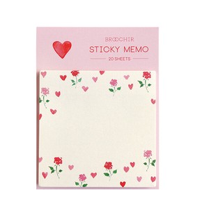 BROOCH Square Sticky Note （heart）