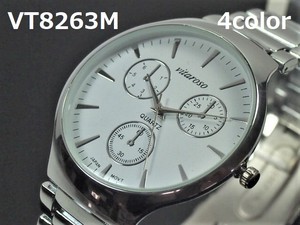 VITAROSOメンズ腕時計　メタルウォッチ　日本製ムーブメント　クロノデザイン