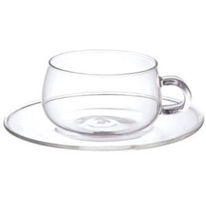 KINTO UNITEA ガラスカップ＆ソーサー 230mL×2個セット（2点1箱入）