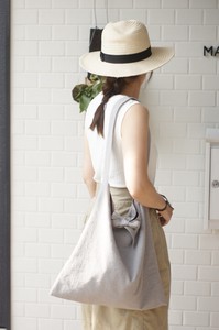 Shoulder Bag Ribbon Cotton Linen