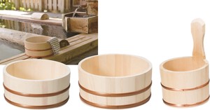 風呂道具 「木製湯桶」