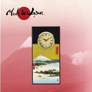 Japanese traditional craft / Mt. Fuji and Matsubara Panel Clock