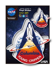 NASAステッカー Columbia ロゴ エンブレム 宇宙 スペースシャトル NASA009 グッズ 2020新作