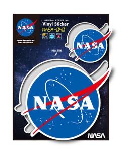 NASAステッカー NASA ホワイト ミートボール ロゴ エンブレム 宇宙 スペースシャトル NASA040 2020新作