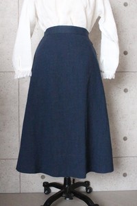 【2020新作】日本製 綿麻プリペラフレアースカート№818363