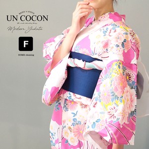 Kimono/Yukata Pink White Retro Ladies