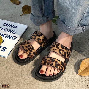 Leopard Double Belt Comfort Sandal