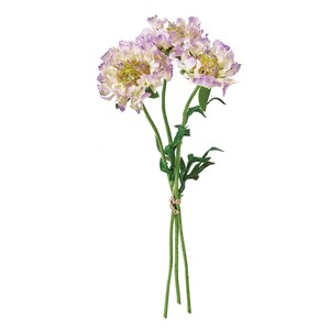【セール品】MAGIQ　フリンジスカビオサ　ホワイトラベンダー　　造花