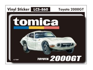 大人トミカステッカー logo+toyota 2000gt トミカ ロゴ TOMICA 車 Sサイズ LCS860 2020新作