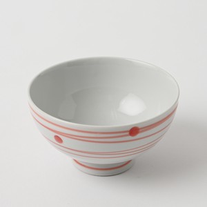 ギャラクシー　お茶碗　赤　有田焼　手描き　日本製
