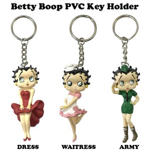 BETTY BOOP PVC KEY HOLDER 【ベティブープ PVC キーホルダー】【3種チョイス】