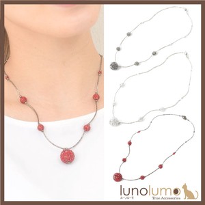 Necklace/Pendant Red Necklace White Sparkle Ladies' Made in Japan