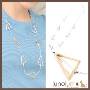 Necklace Ladies Metal Silver Gold Elase Mat Processing Triangle Triangle