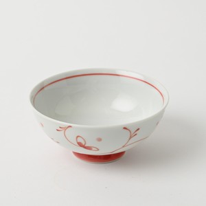 オリジナル　波佐見焼　福唐草　小茶碗　ピンク　手描き　日本製