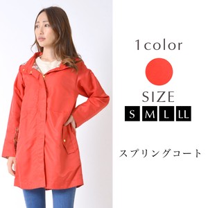 Coat Plain Color Outerwear Printed Casual L Ladies