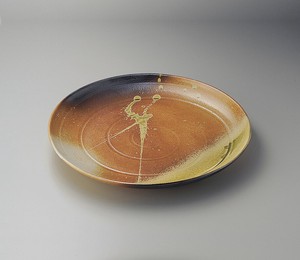 古信楽14.0丸皿【日本製　陶器】