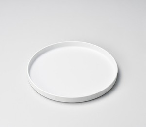 シャインホワイト 21cm丸皿【日本製　磁器】